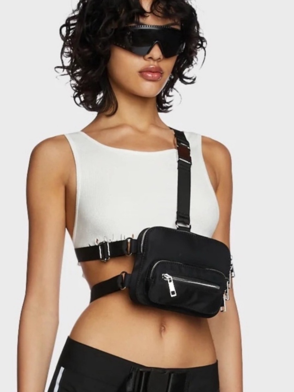 Poster Girl Black Fanny Pack bag